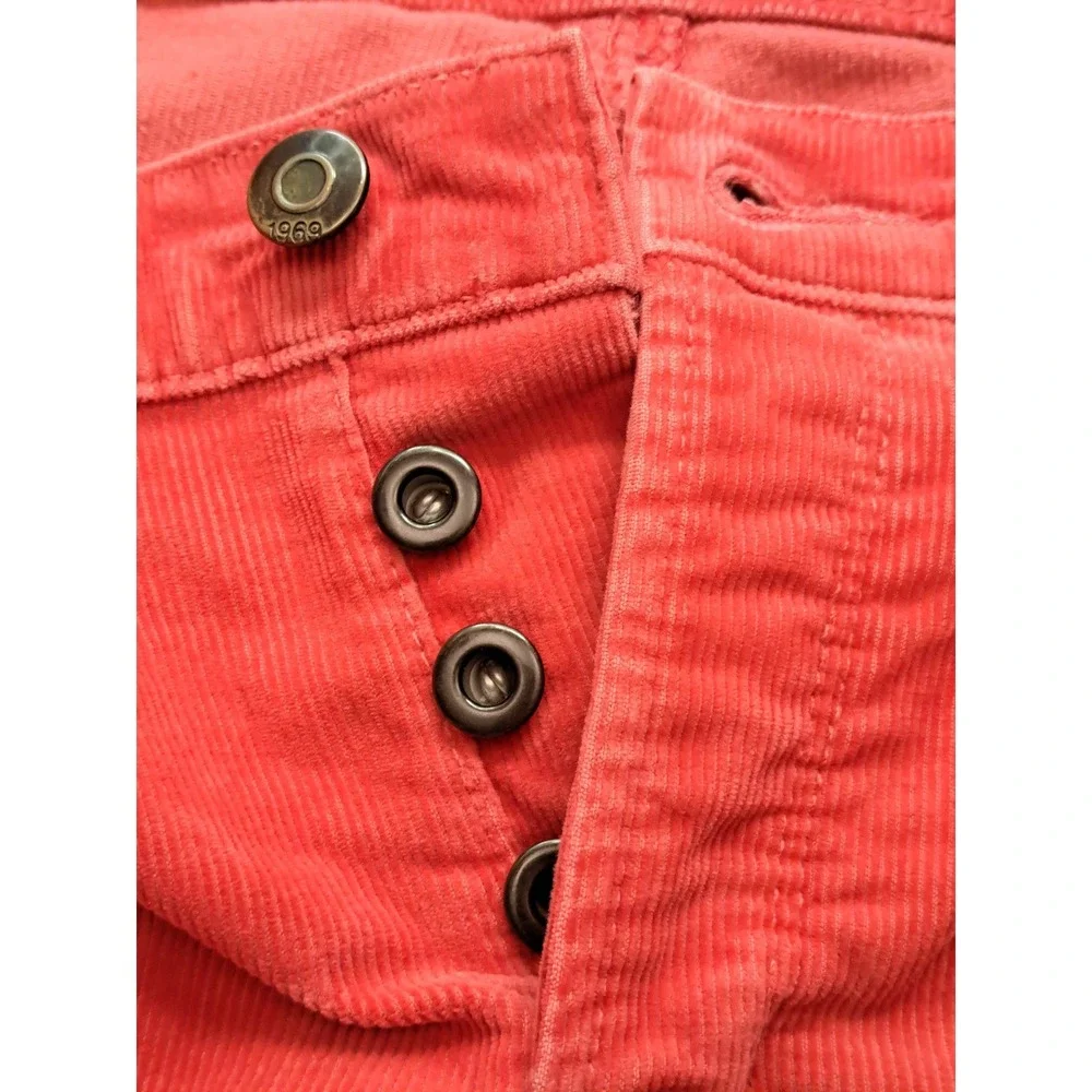 Gap 1969 Sexy‎ Boyfriend Corduroy Shorts Coral Pink Raw Hem sz 27/4r (31